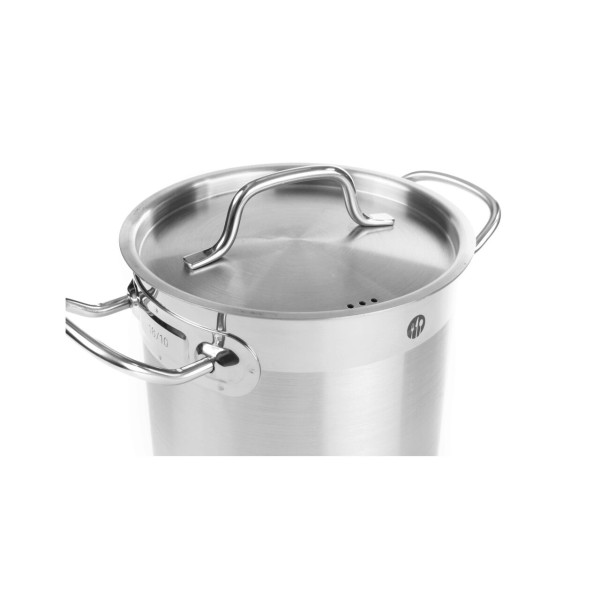 Oala cu capac profesionala,volum 10 Litri,24 cm diametru x22 cm inaltimea , inox