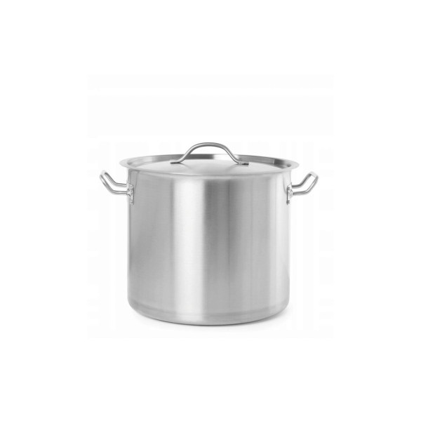 Oala inalta cu capac profesionala, volum 14 L diametru 300 mm inaltime 300 mm,inox