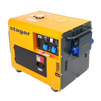 Generator insonorizat diesel monofazat 4.2kW, 3000rpm, include automatizare, Stager DG 5500S+ATS