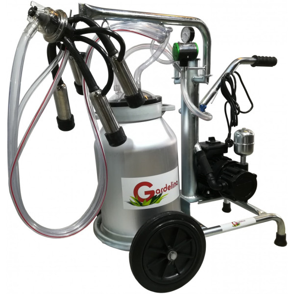 Aparat de muls Vaci Gardelina 140 AL IC, 40L aluminiu, 1 post, 180 l/min, 8 bovine pe ora