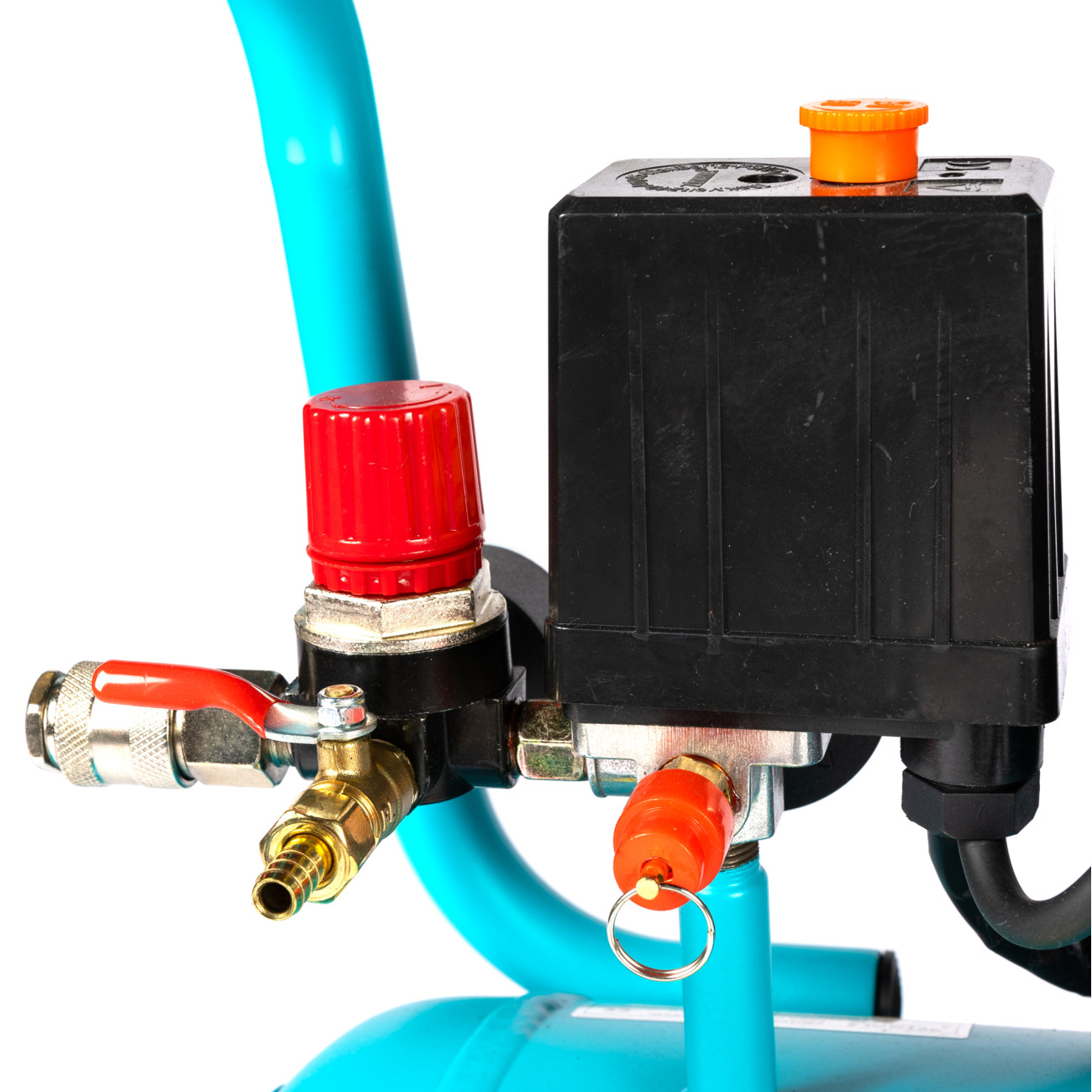 Compresor Detoolz 50L fara ulei, 1680 W, debit 214L/min, 8 bar, 2 prize de aer — imaginea 9
