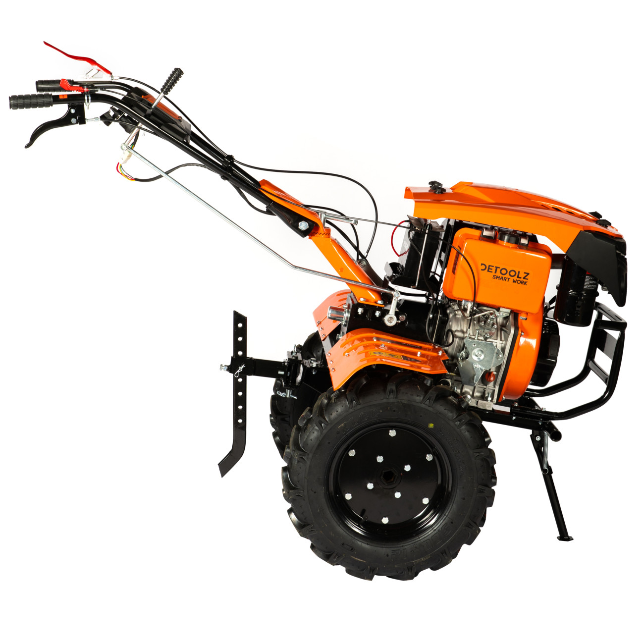 Motocultor motorina, Detoolz, 11CP, 418CC, 4T, 2 viteze inainte + 1 inapoi, pornire electrica, cu roti — imaginea 15