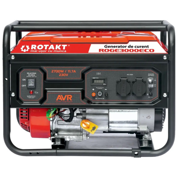 Generator electric, Rotakt ROGE3000ECO, 3KW, AVR, Benzina 7CP, Iesire 230V / 12V