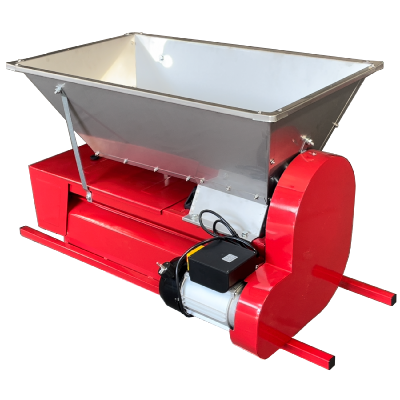 Zdrobitor struguri electric ZSE-200S cu desciorchinator si agitator cu snec, 750w, 1500 Kg/h, Cuva INOX 50L