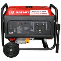 Generator electric monofazic, Rotakt ROGE5500, 5.5 KW, AVR, voltmetru, Ieșire 12V, Autonomie 7 ore